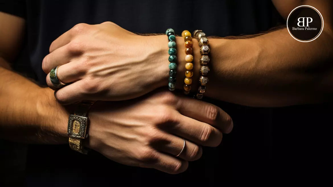 Framan Bracciale In Pietra Naturale Ematite 8mm - Con Biglietto Esplicativo Delle Proprietà