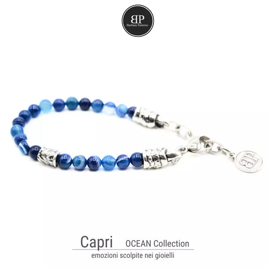 Bracciale Agata Blu Ocean Capri