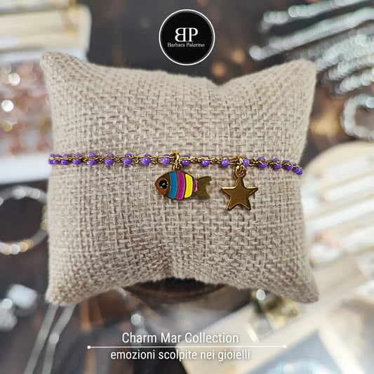 Bracciale Aurea Marina Viola: Onde di Colore e Fascino