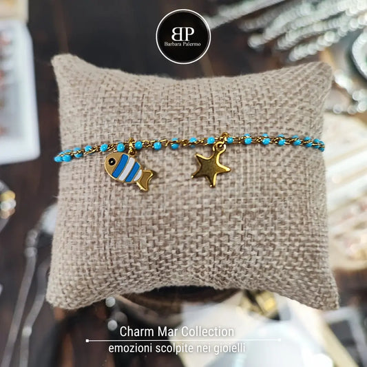 Bracciale Azzurro Laguna: Viaggio nelle Profondità Azzurre