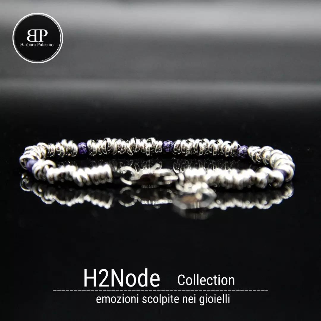 Bracciale H2Node con Pietre di Ametista