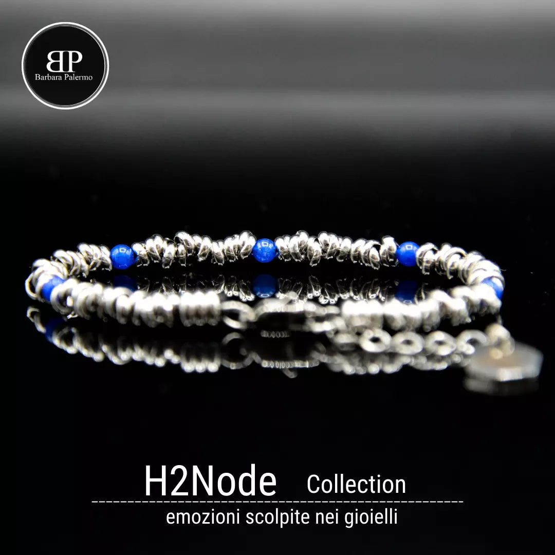 Bracciale H2Node con Agata Blu