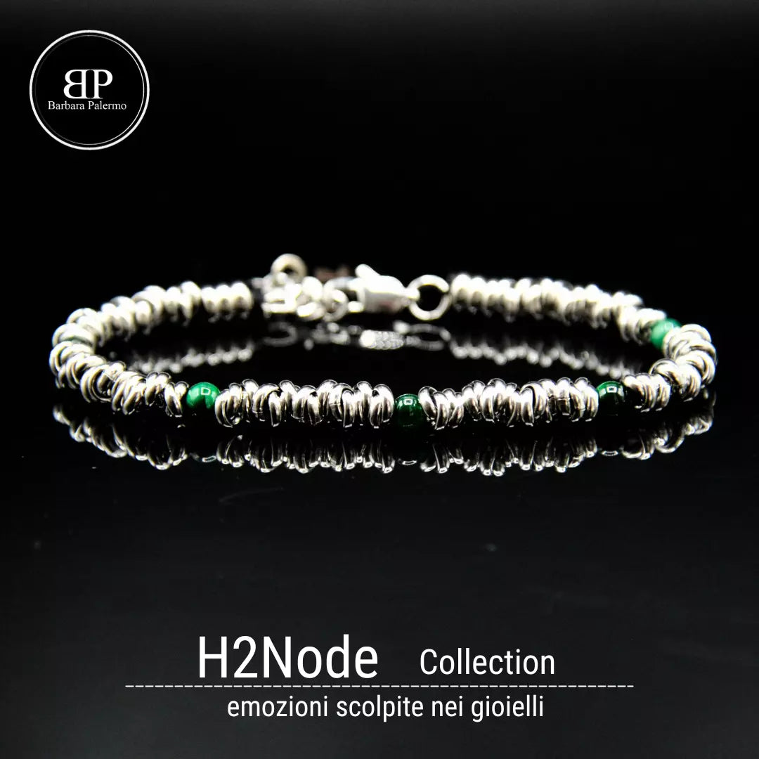 Bracciale H2Node - Occhio di Tigre verde