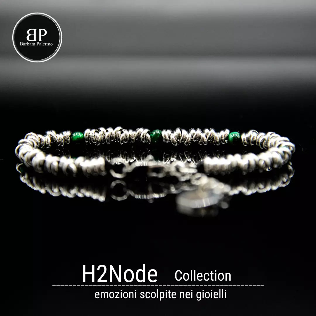 Bracciale H2Node - Occhio di Tigre verde