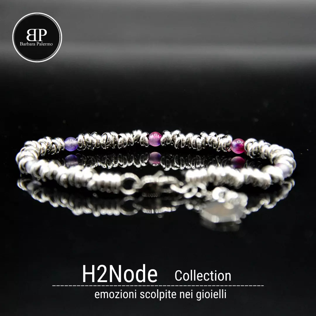 Bracciale H2Node con Agata Viola Sfumata