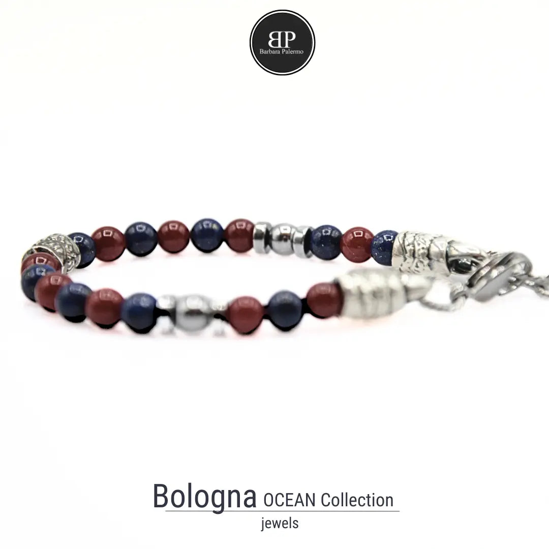 Bracciale Bologna Lapis e Rubellite