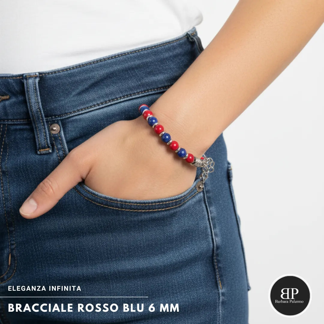Bracciale Rosso Blu: Eleganza Infinita