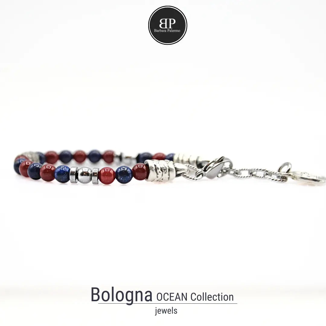Bracciale Bologna Lapis e Rubellite