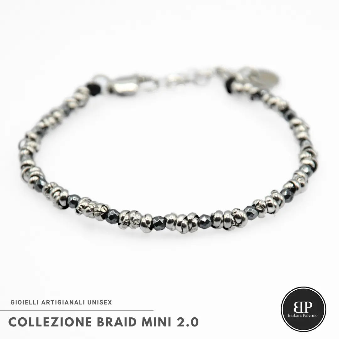 Braid Mini 2.0 Armband – Anthrazit-Hämatit