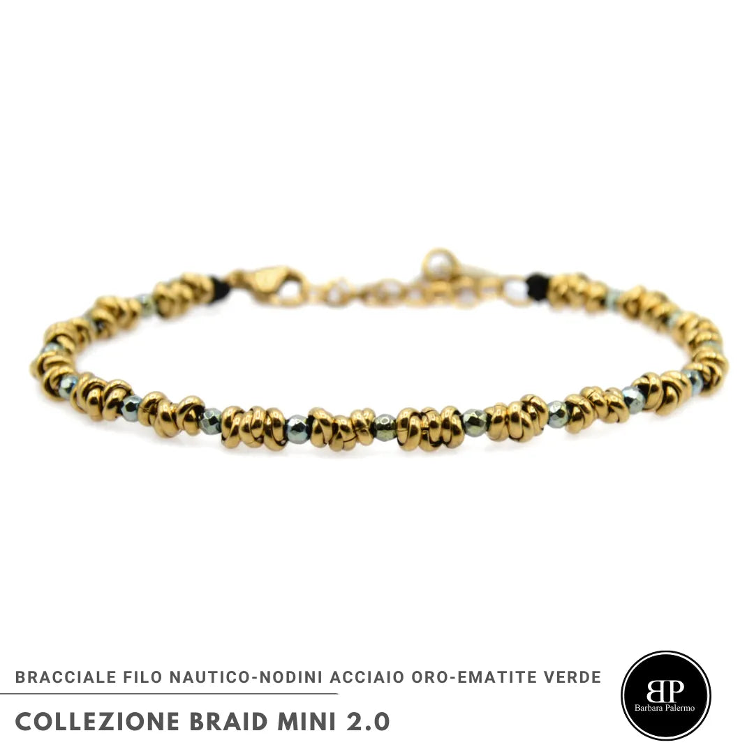 Bracciale Braid Mini 2.0 Gold & Green