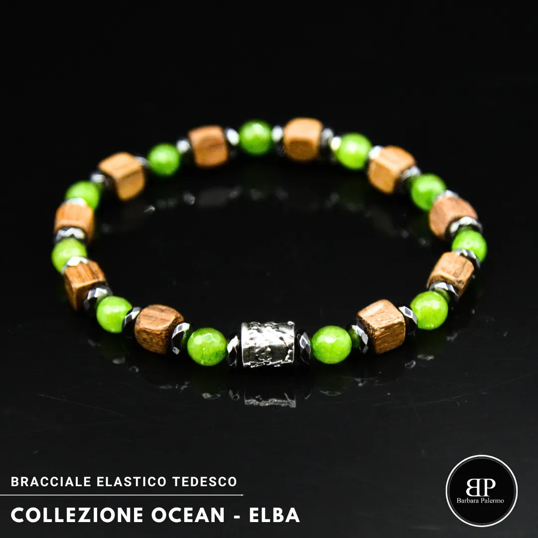 Bracciale Elba – Armonia tra Mare, Legno e Pietra
