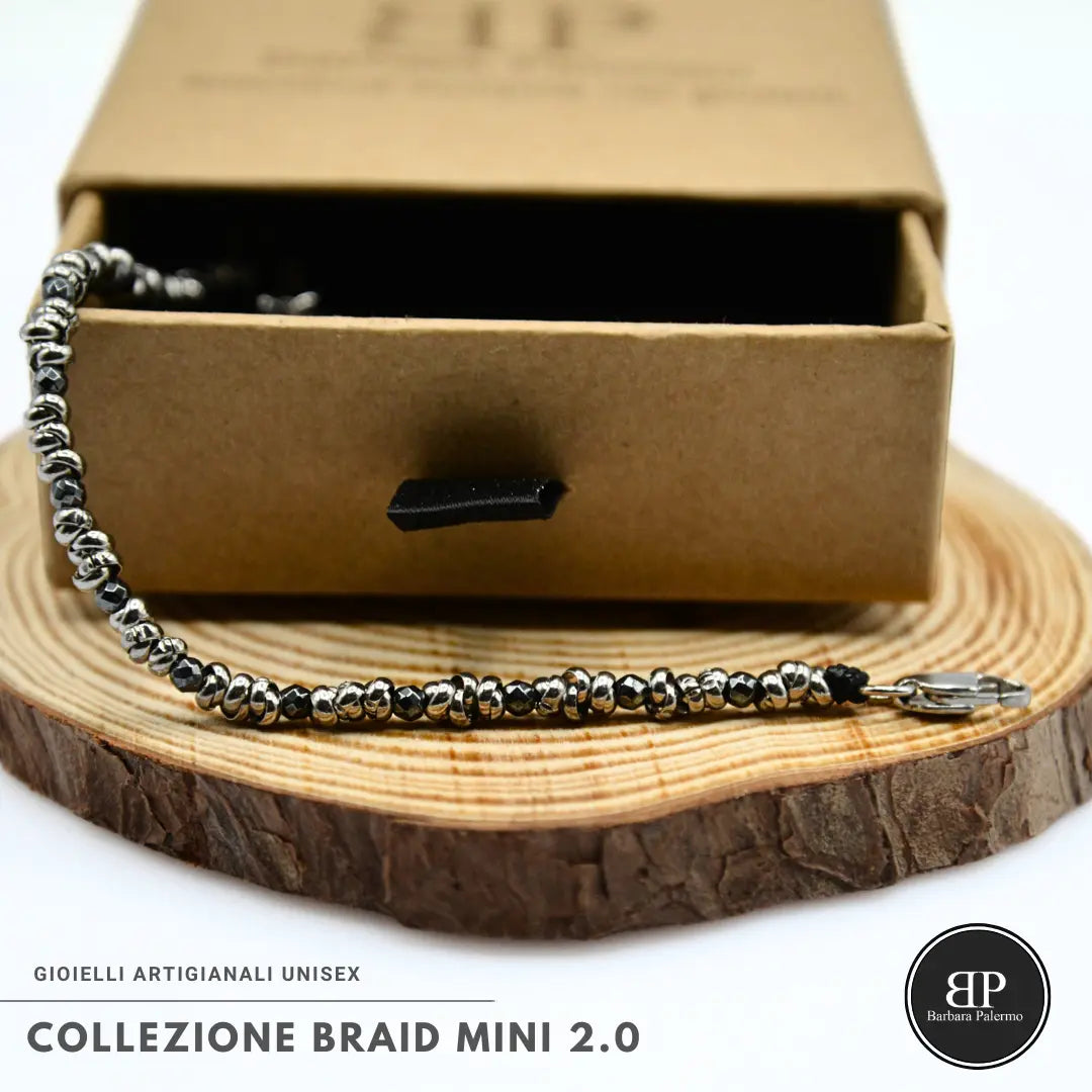 Braid Mini 2.0 Armband – Anthrazit-Hämatit