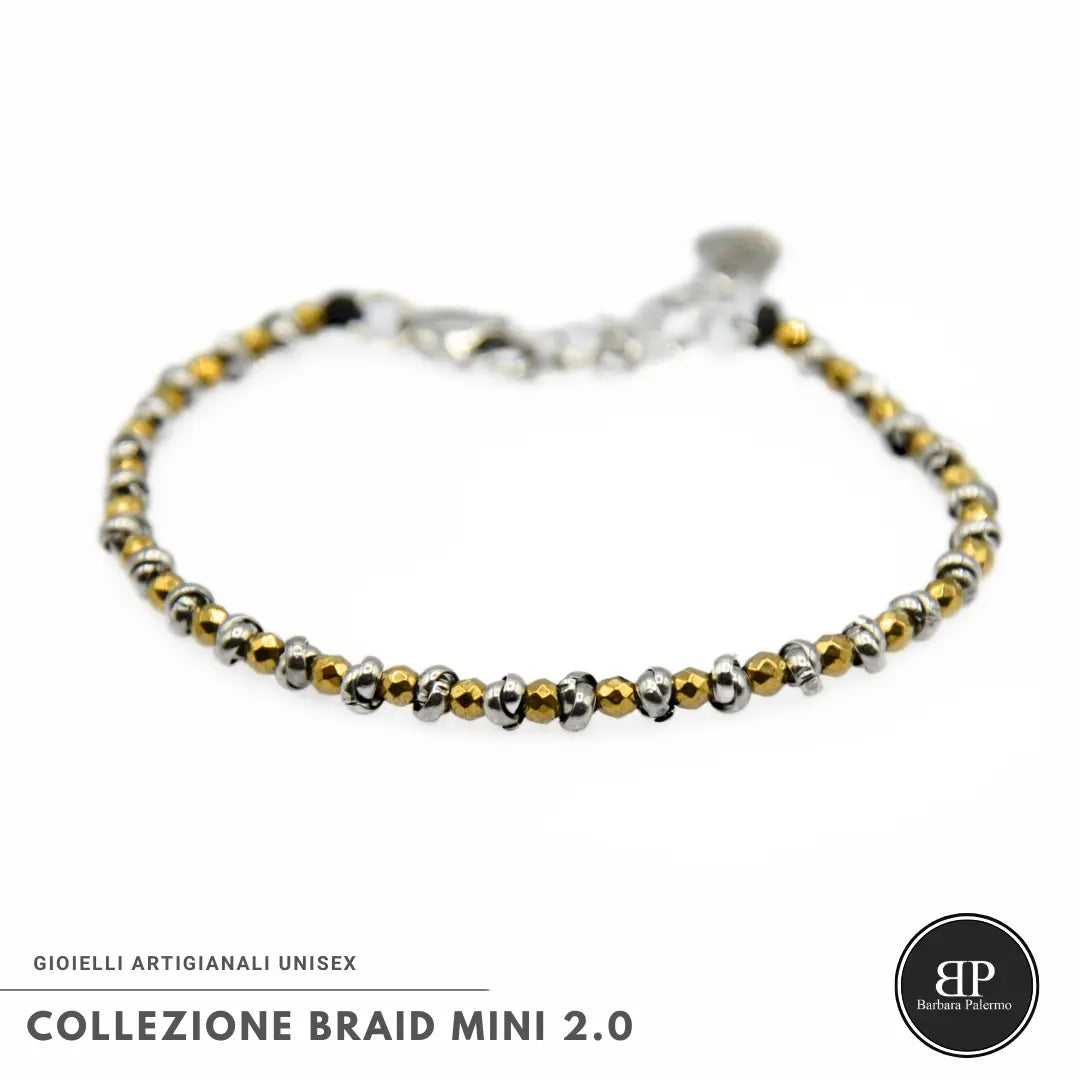 Bracciale Braid Mini 2.0 – Ematite Oro Lucida