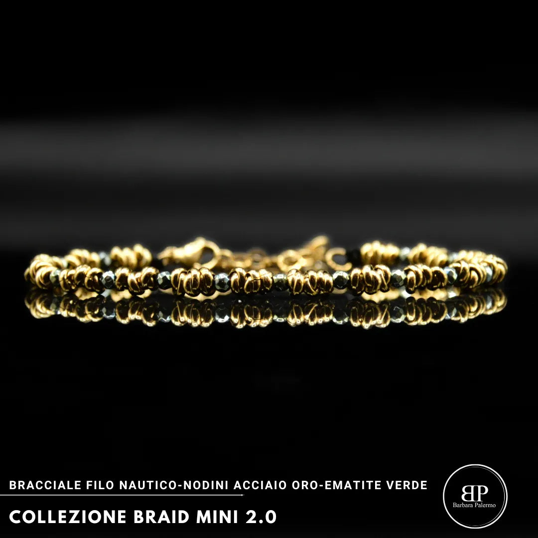 Bracciale Braid Mini 2.0 Gold & Green