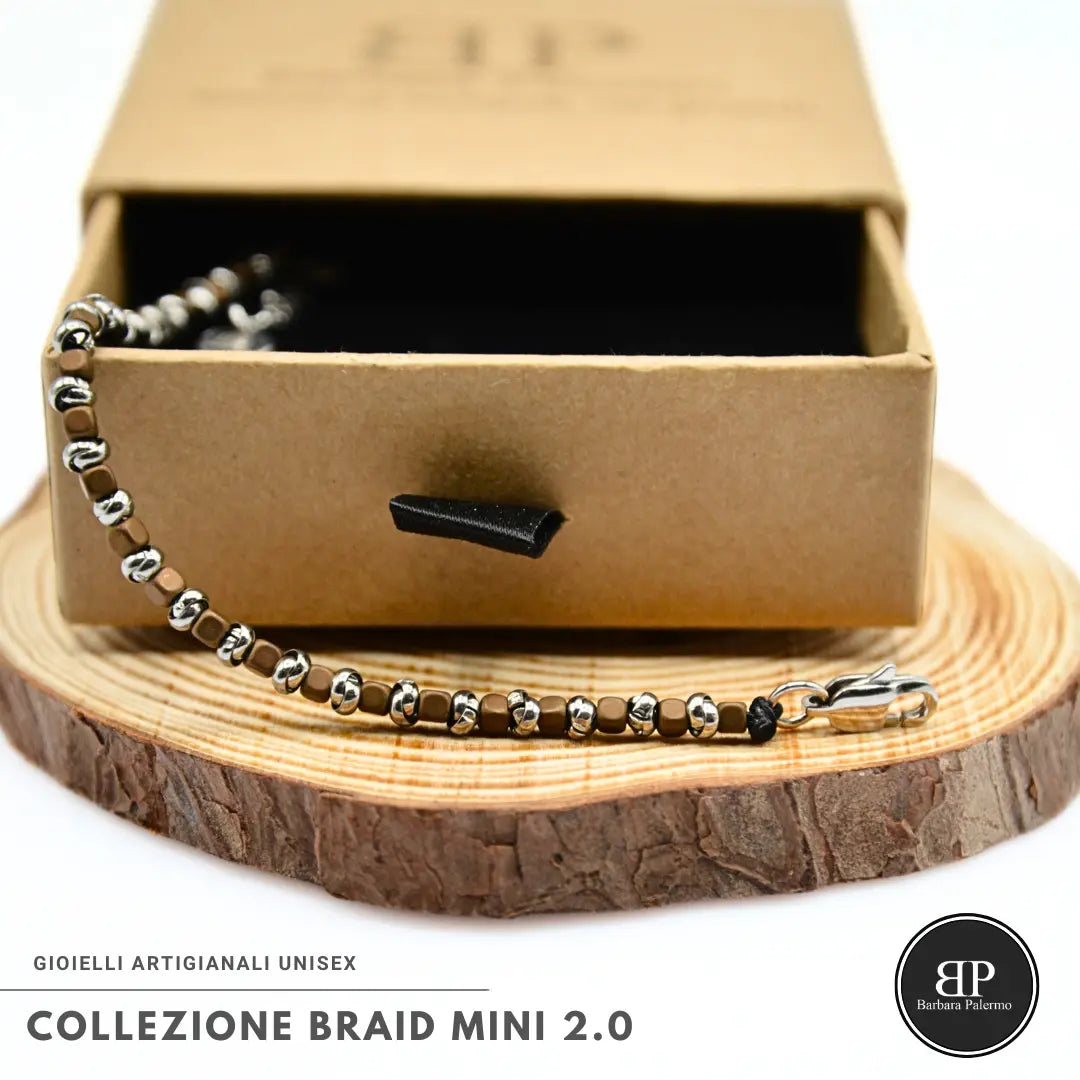 Bracciale Braid Mini 2.0 con Ematite Terracotta