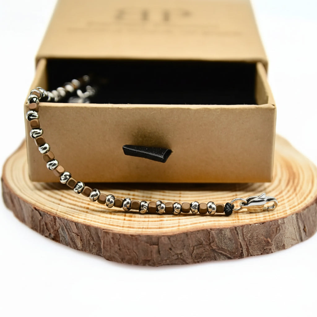 Braid Mini 2.0 Armband mit Terrakotta-Hämatit