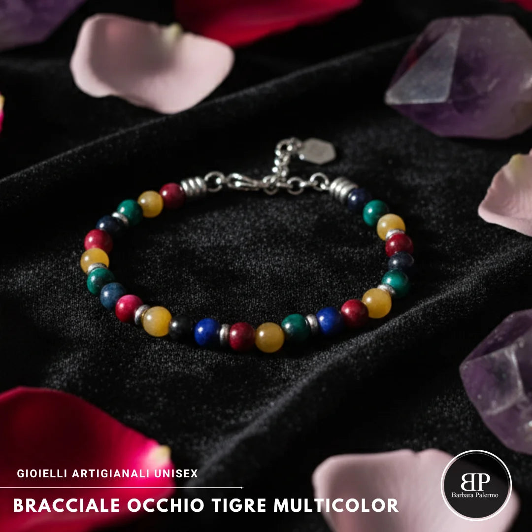 Steine: mehrfarbiges Hartsteinarmband