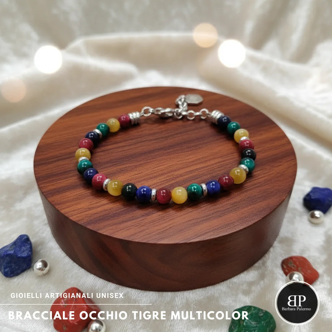 Steine: mehrfarbiges Hartsteinarmband