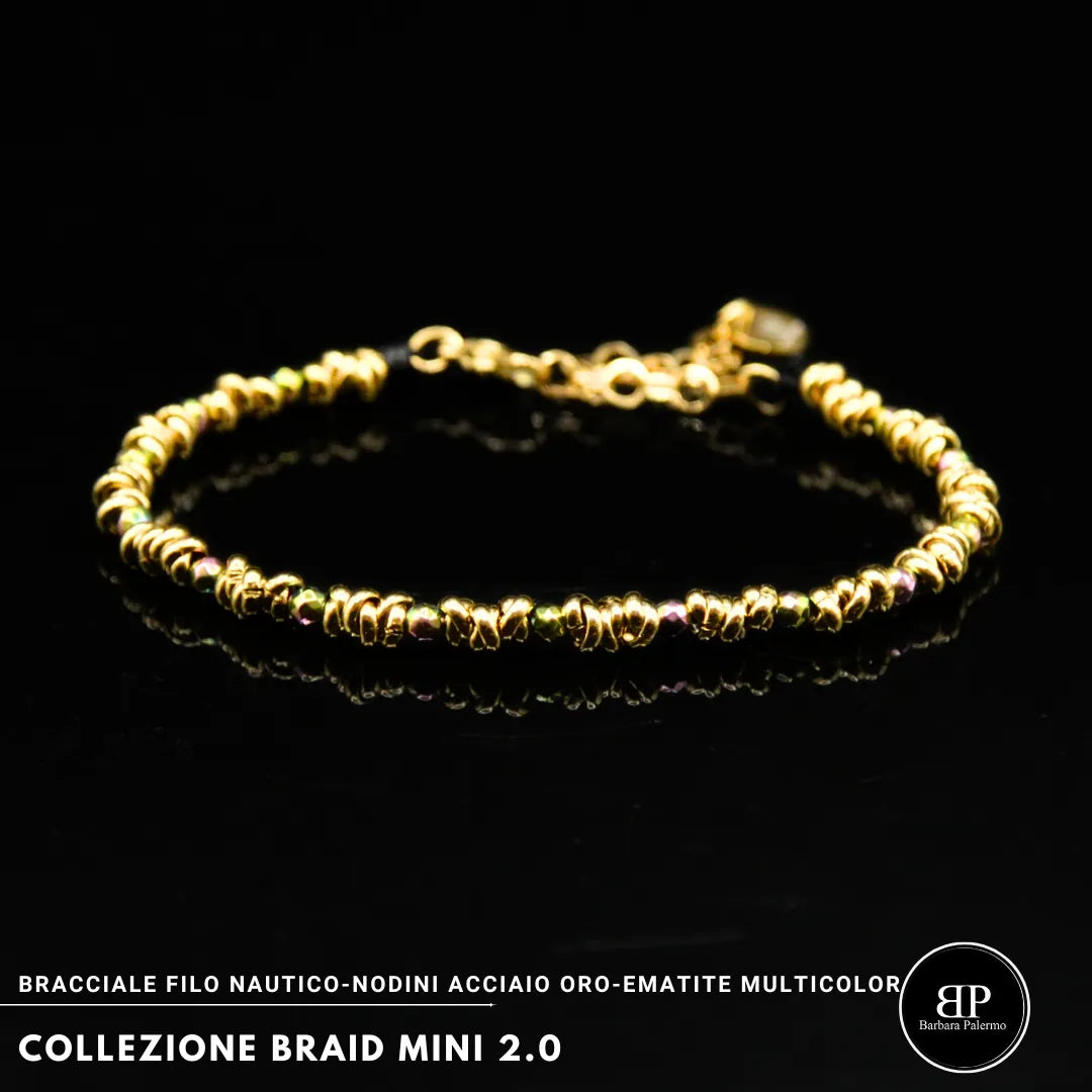 Bracciale Braid Mini 2.0 – Oro Multicolor Stile e Colore