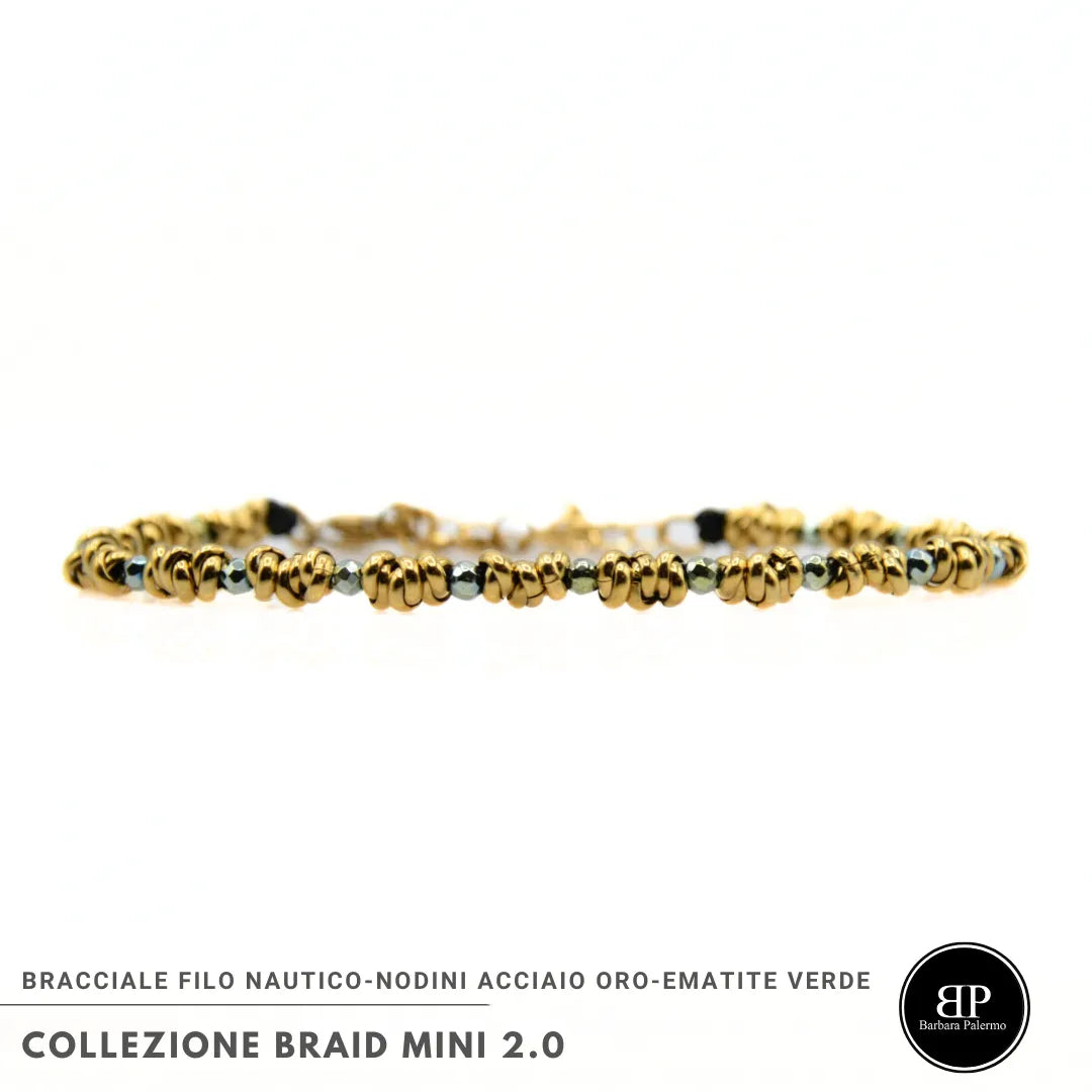 Bracciale Braid Mini 2.0 Gold & Green