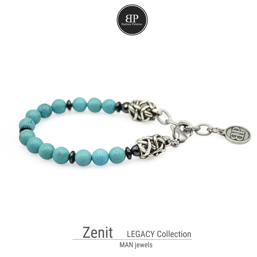 Bracciale Zenit - Turchese ematite e terminali Argento