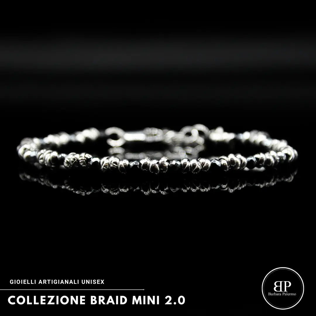 Braid Mini 2.0 Armband – Anthrazit-Hämatit