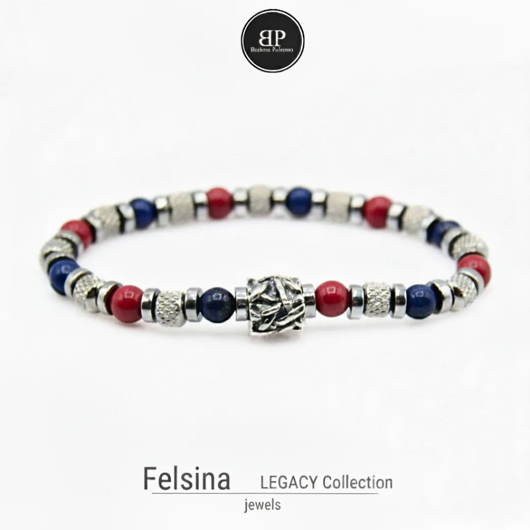 Lila Tigerauge-Armband PASSION mit Silberanschlüssen