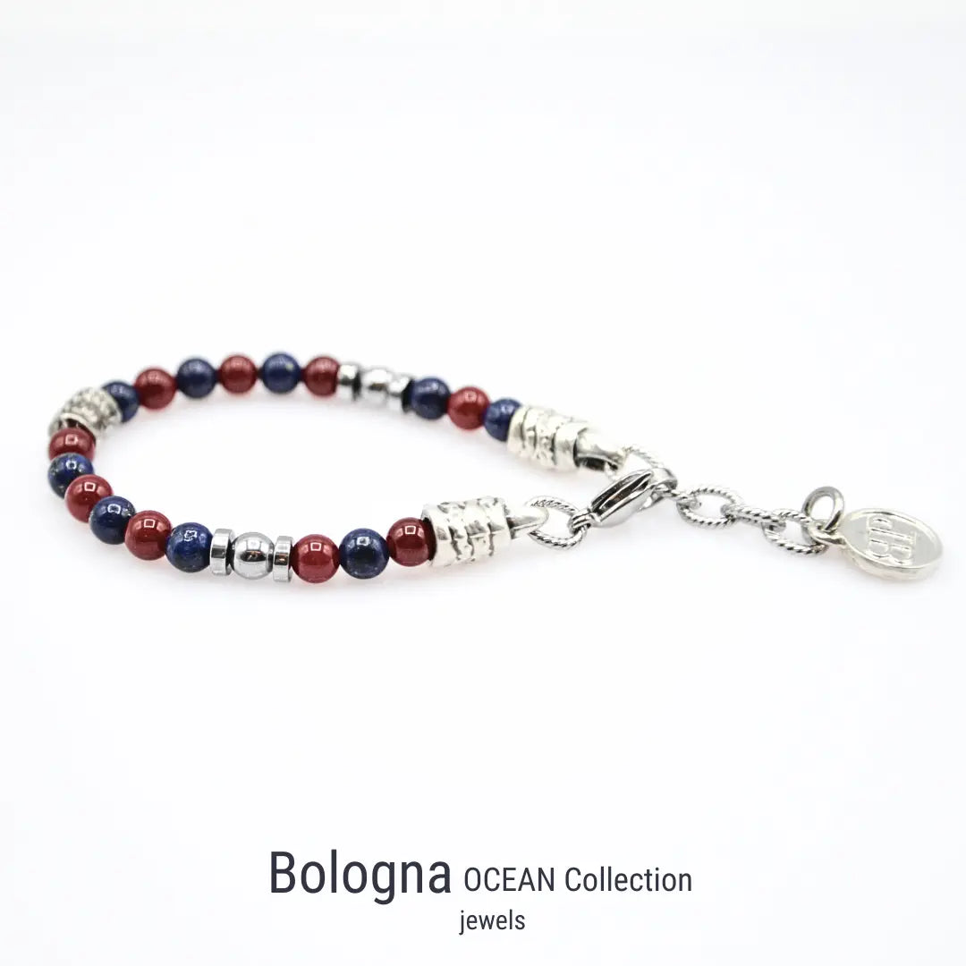 Bracciale Bologna Lapis e Rubellite
