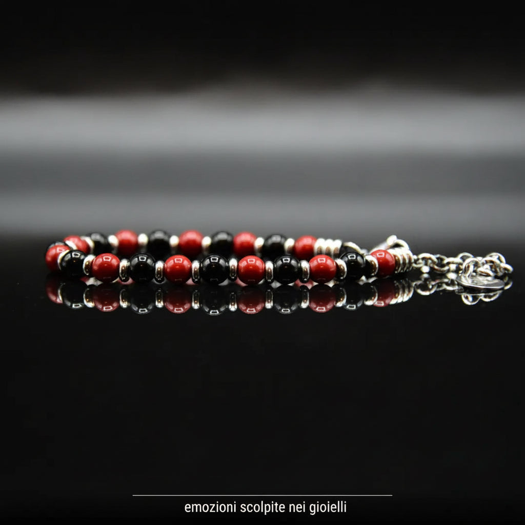Steine: mehrfarbiges Hartsteinarmband
