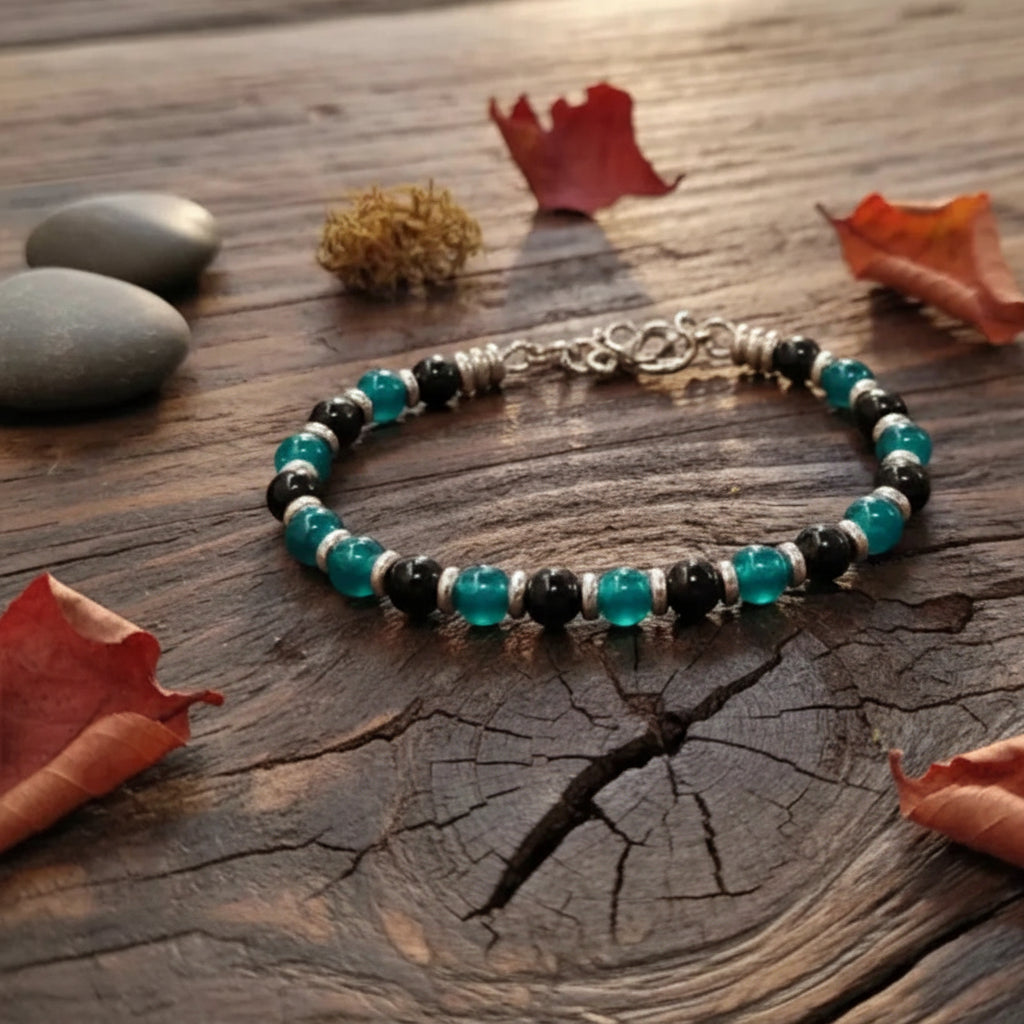Bracciale Sassuolo – Onice Nero e Agata Verde