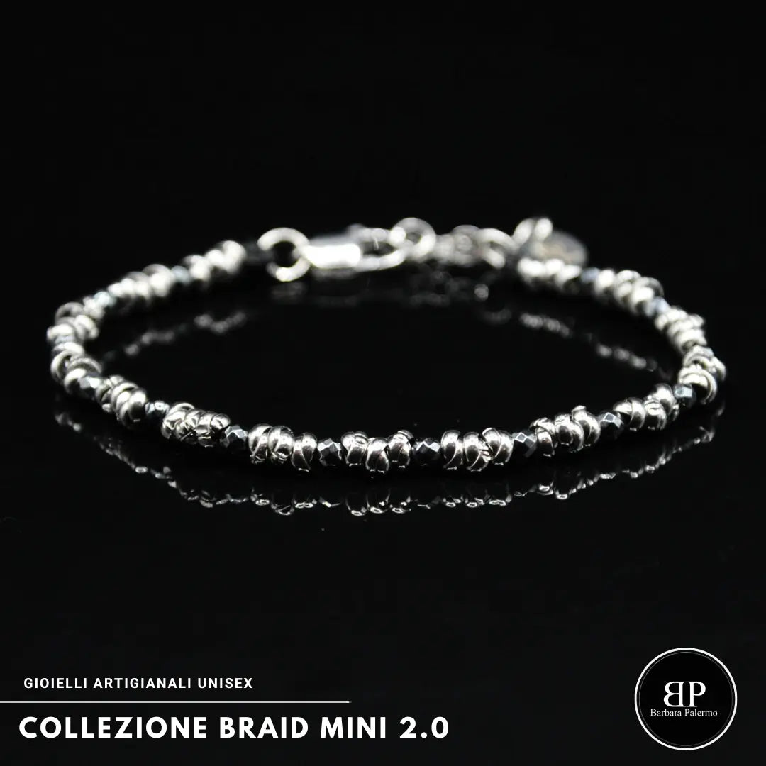 Braid Mini 2.0 Armband – Anthrazit-Hämatit
