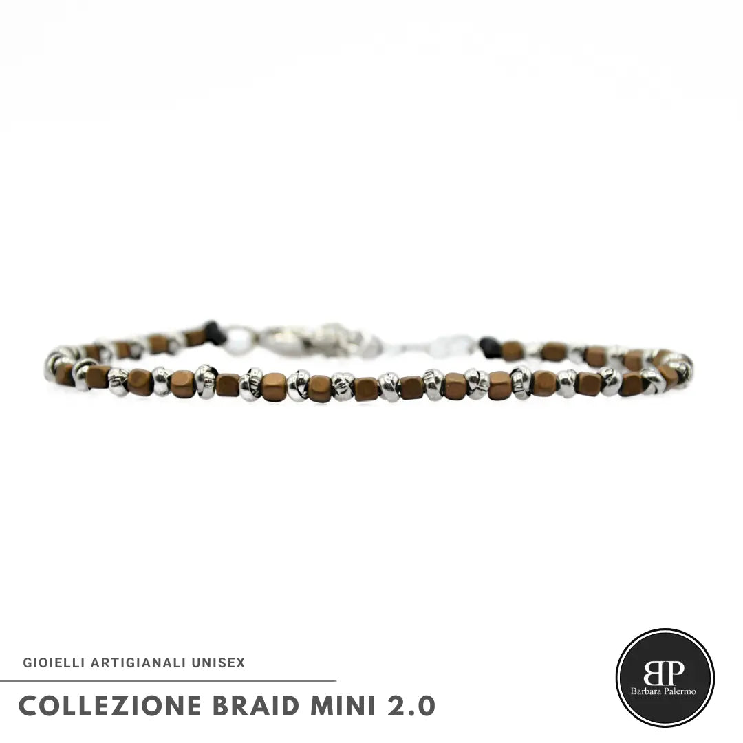 Bracciale Braid Mini 2.0 con Ematite Terracotta