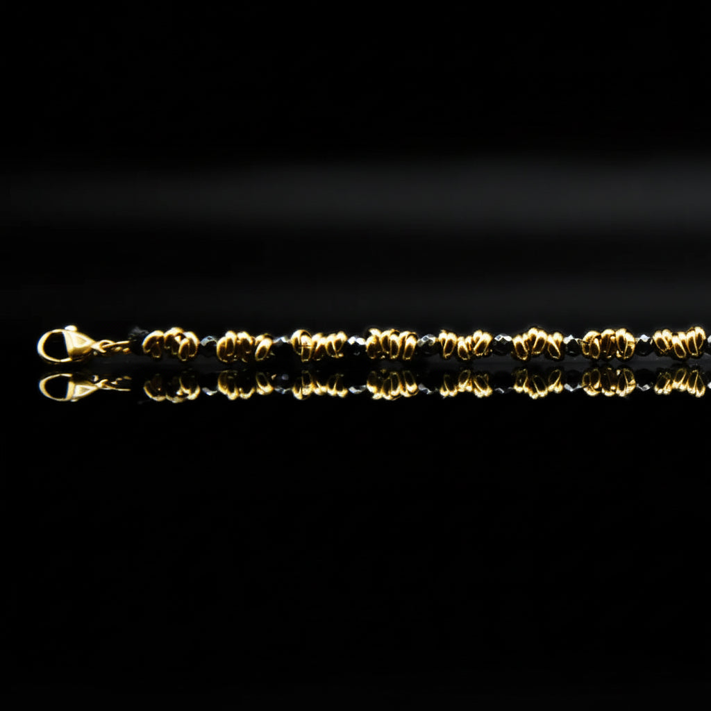 Braid Mini 2.0 Armband – Eleganz in Anthrazit und Gold