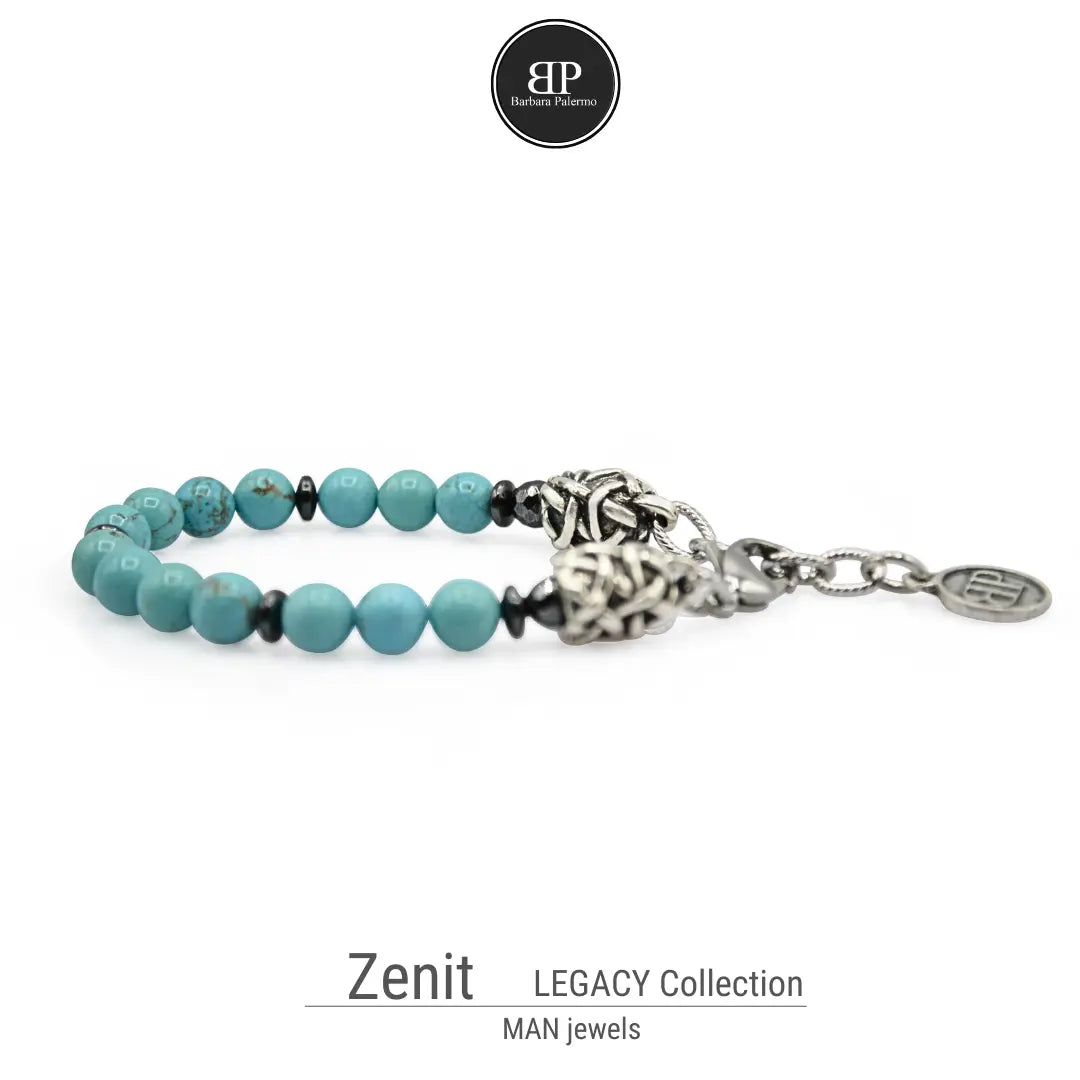Bracciale Zenit - Turchese ematite e terminali Argento