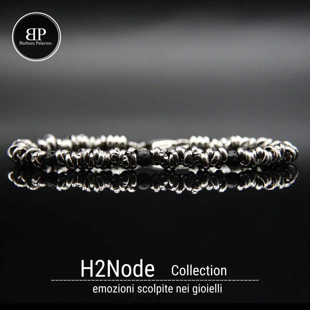 Bracciale H2Node con Pietra Lavica