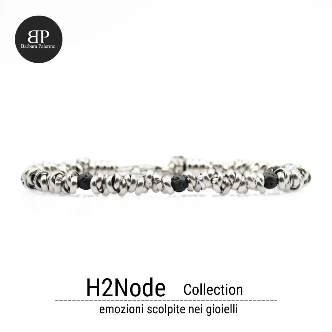 Bracciale H2Node con Pietra Lavica