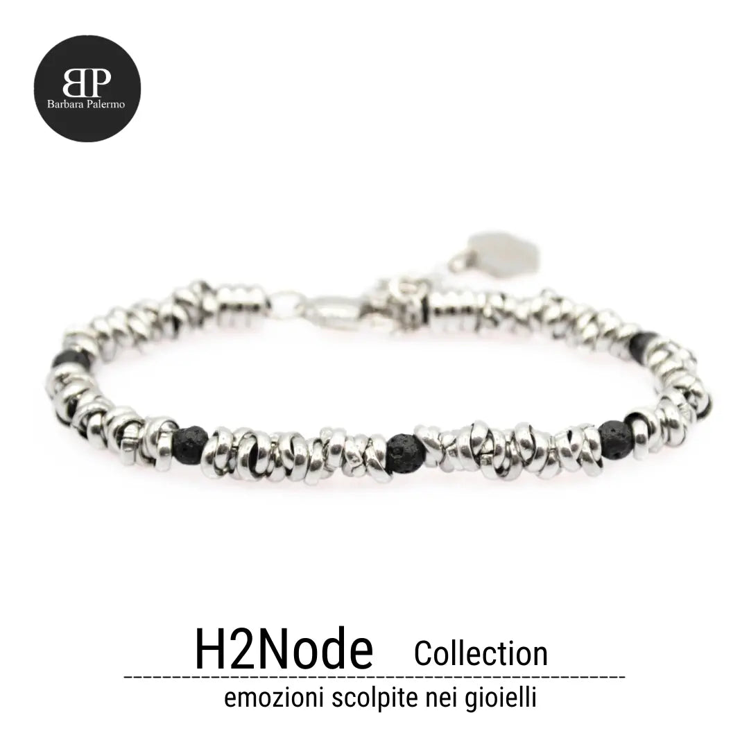 Bracciale H2Node con Pietra Lavica
