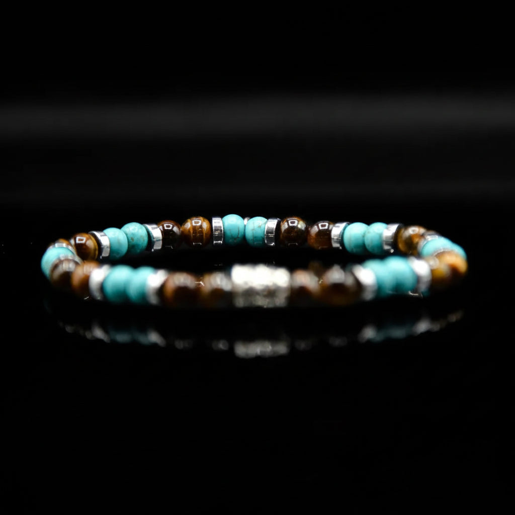 Lila Tigerauge-Armband PASSION mit Silberanschlüssen