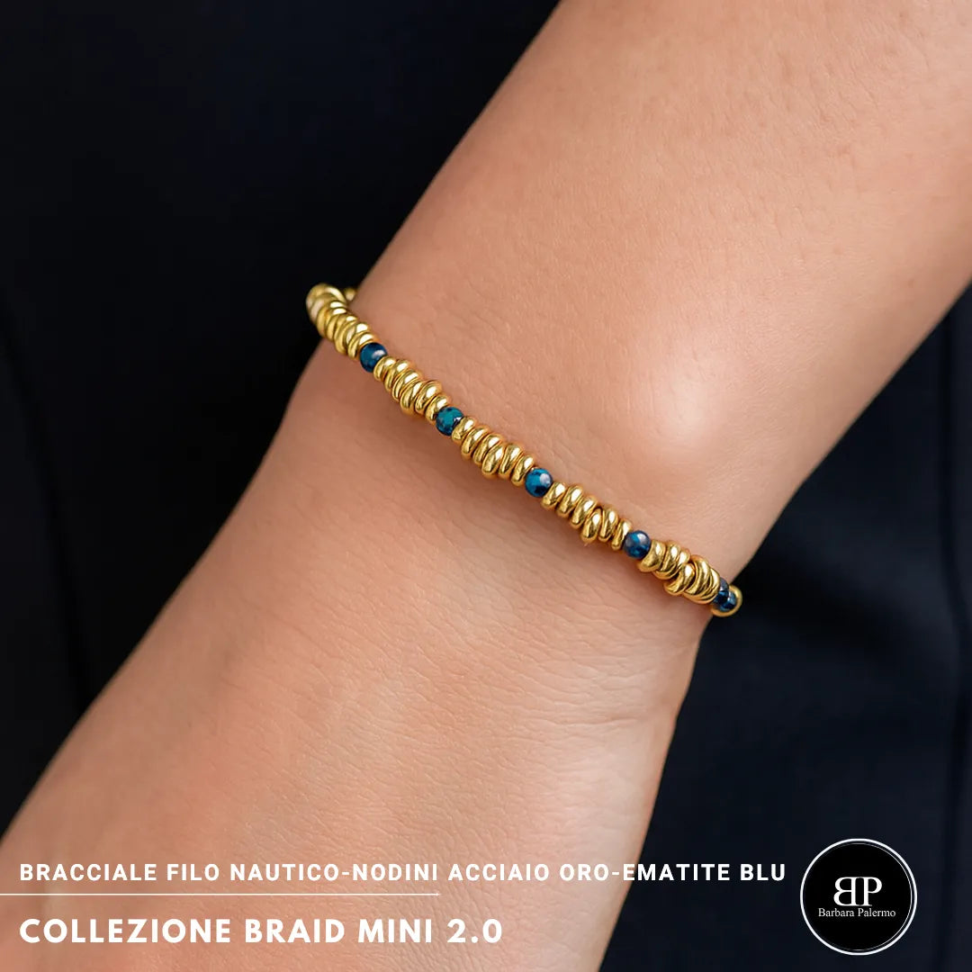 Bracciale Braid Mini 2.0 Gold & Blue