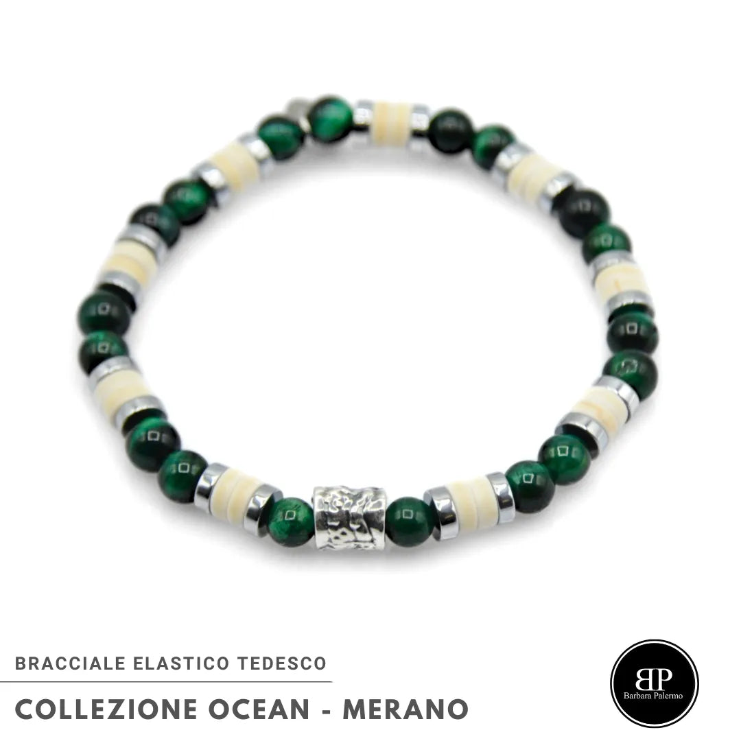 Bracciale Merano – Equilibrio Naturale in Verde e Avorio