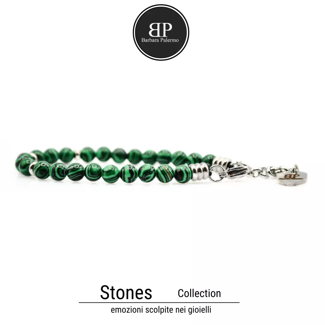 Steine: Malachit-Armband