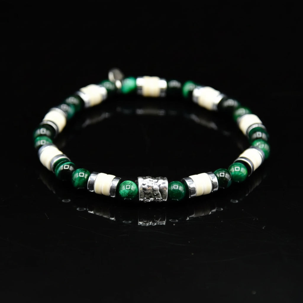 Bracciale Merano Ocean Equilibrio Naturale in Verde e Avorio