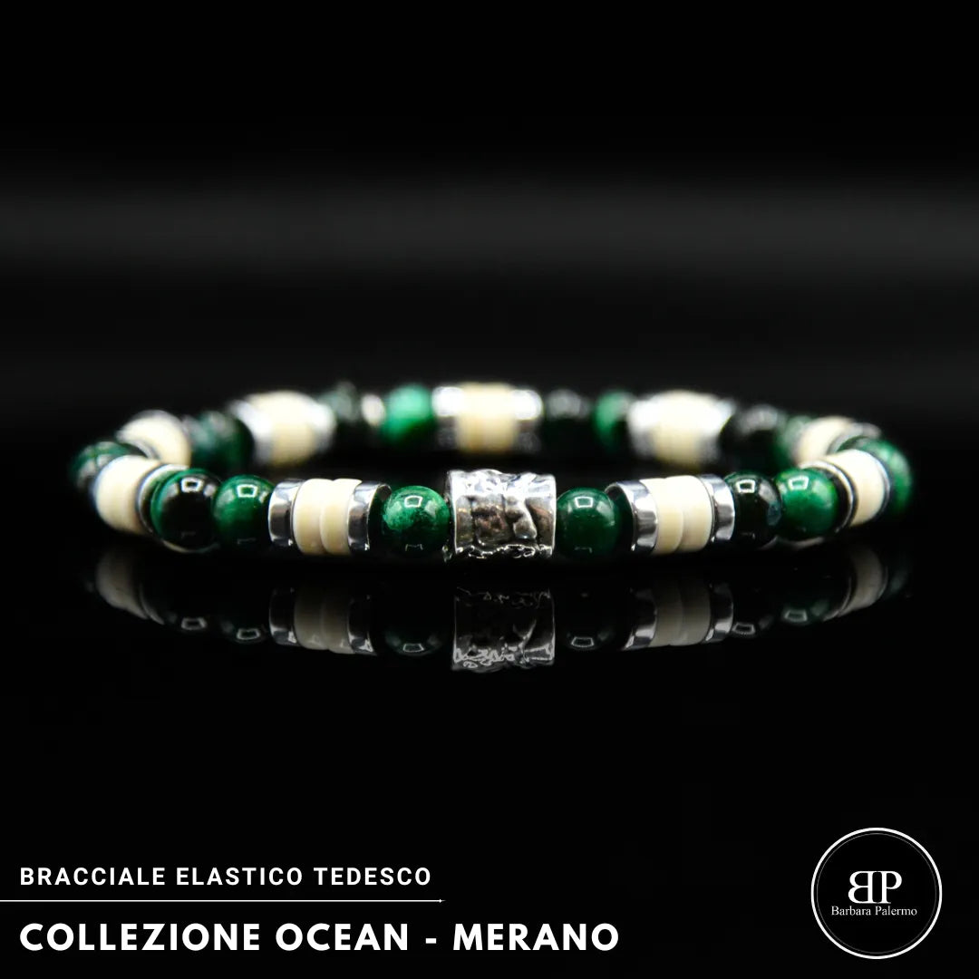 Bracciale Merano – Equilibrio Naturale in Verde e Avorio
