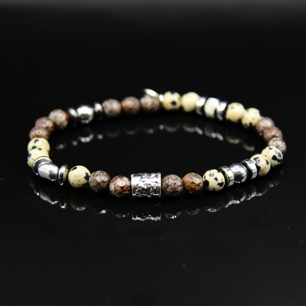 Lila Tigerauge-Armband PASSION mit Silberanschlüssen