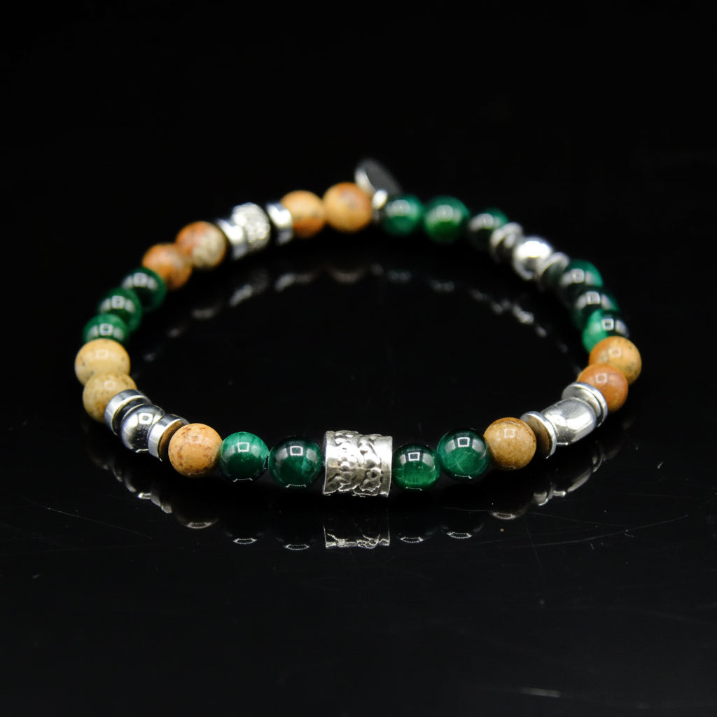 Lila Tigerauge-Armband PASSION mit Silberanschlüssen