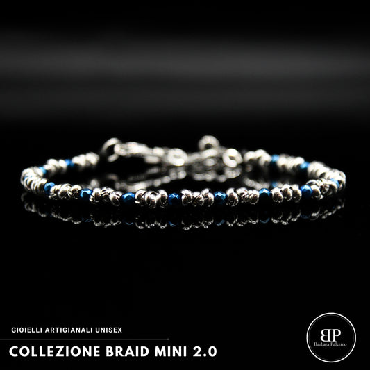 Bracciale Braid Mini 2.0 – Ematite Blu 2 mm