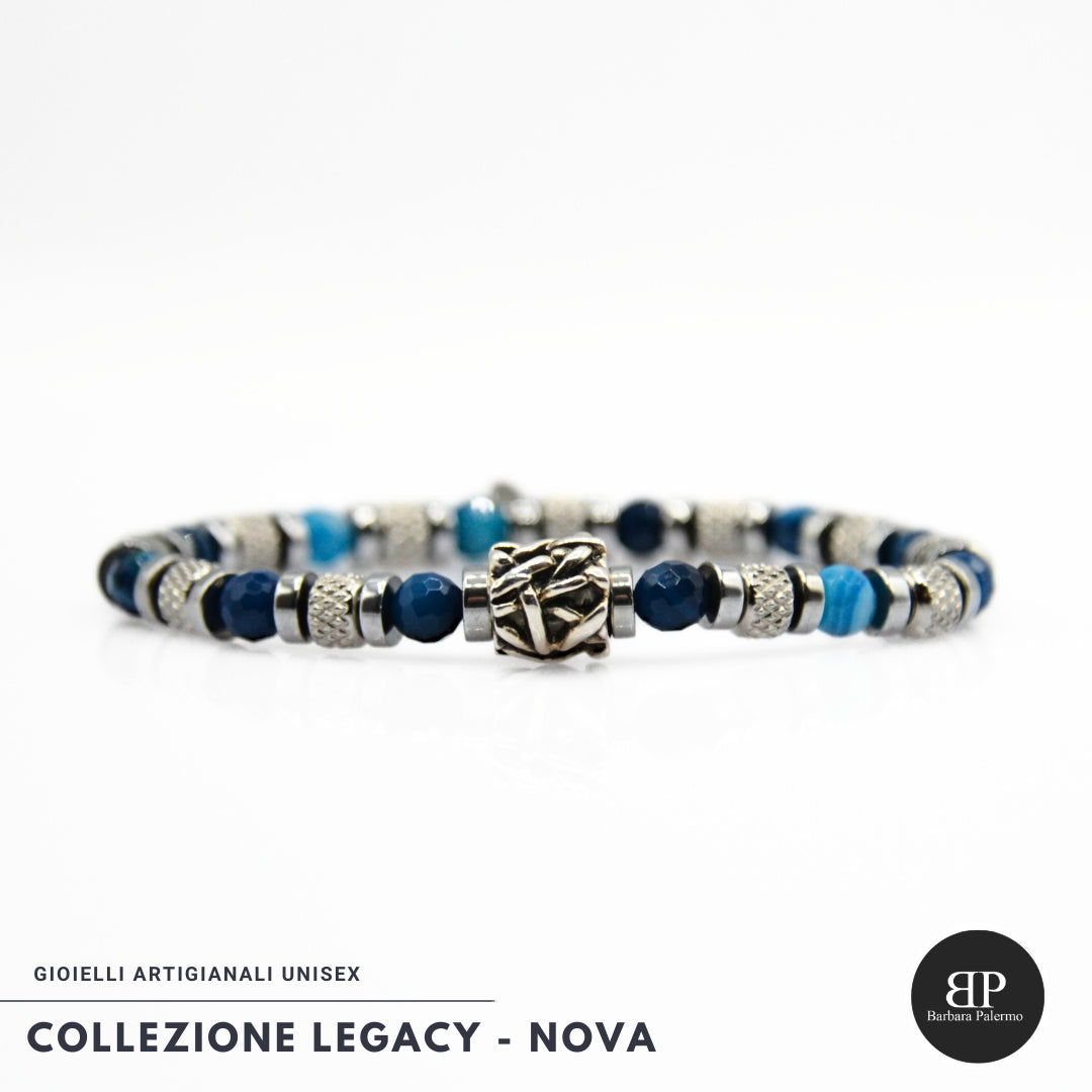 Lila Tigerauge-Armband PASSION mit Silberanschlüssen