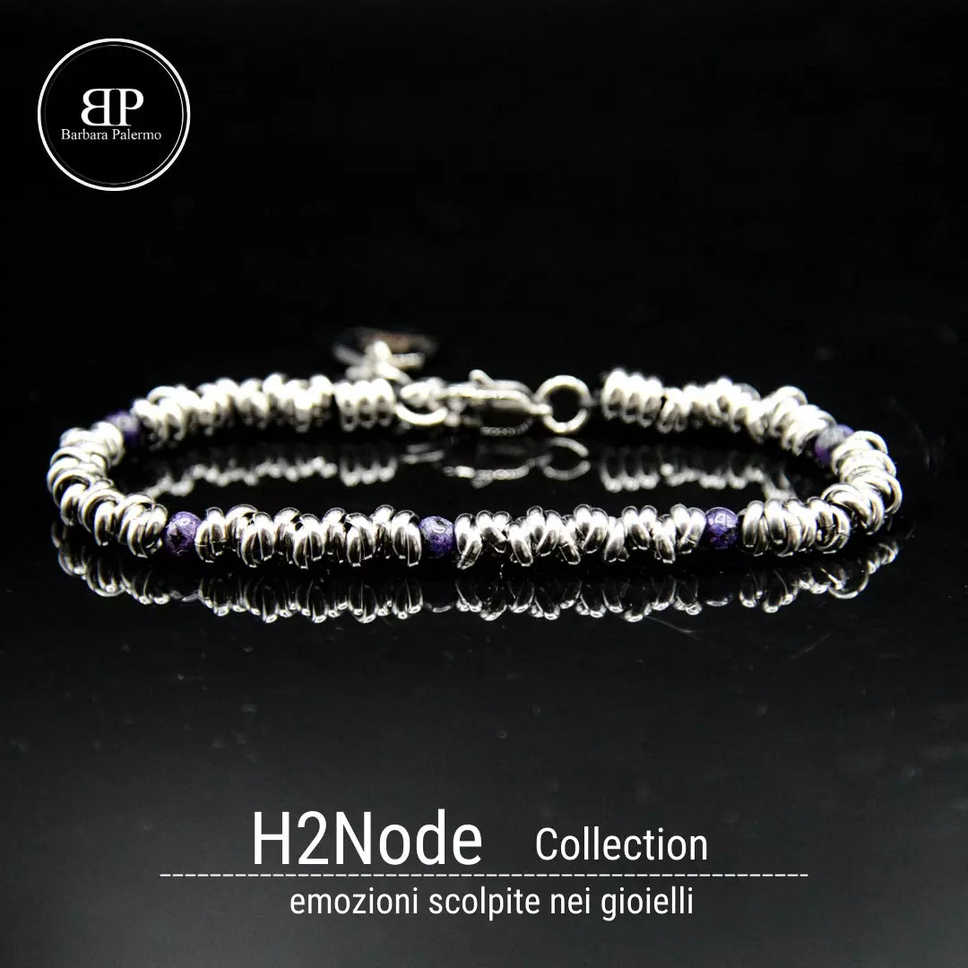 Bracciale H2Node con Pietre di Ametista