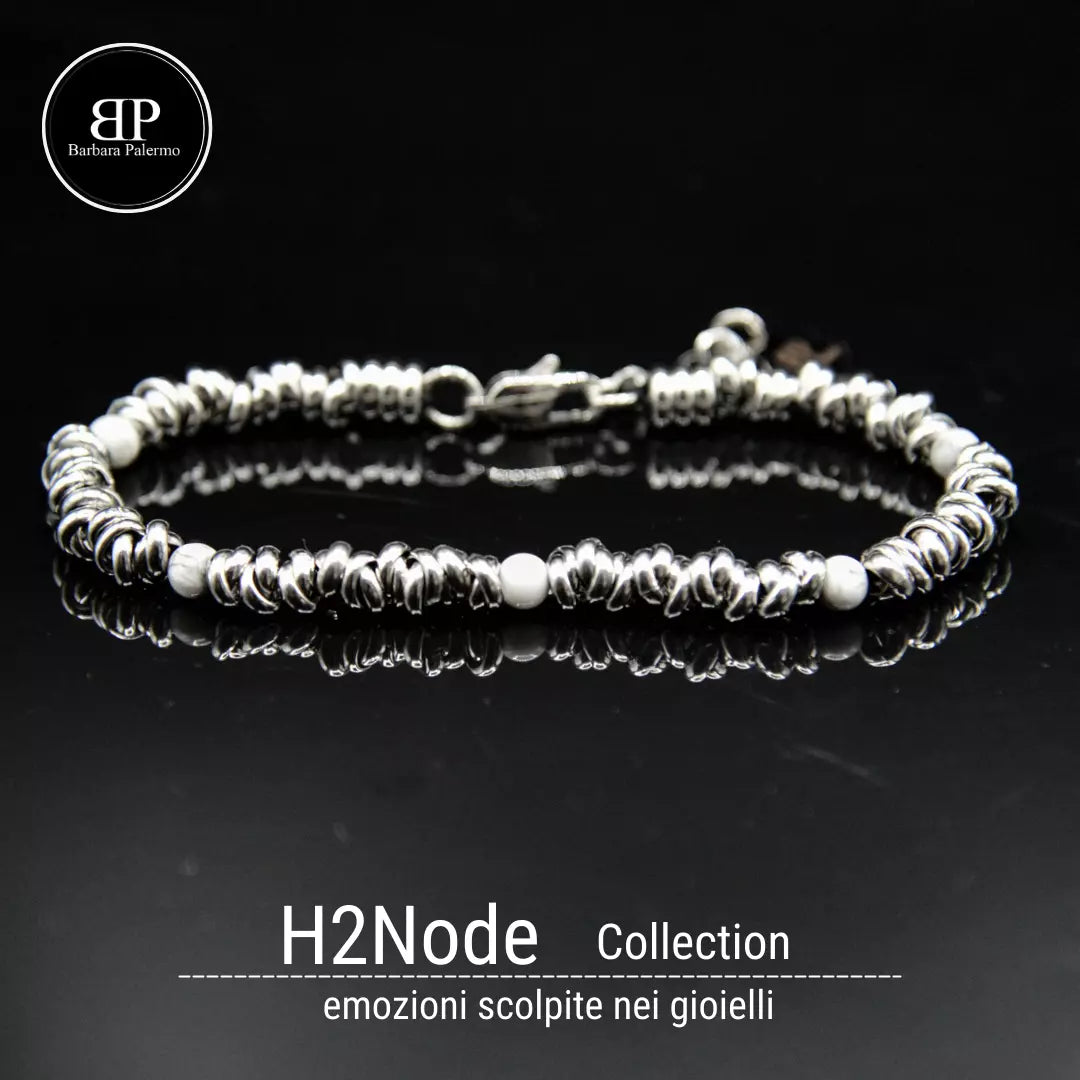 Bracciale H2Node con Pietre di Howlite