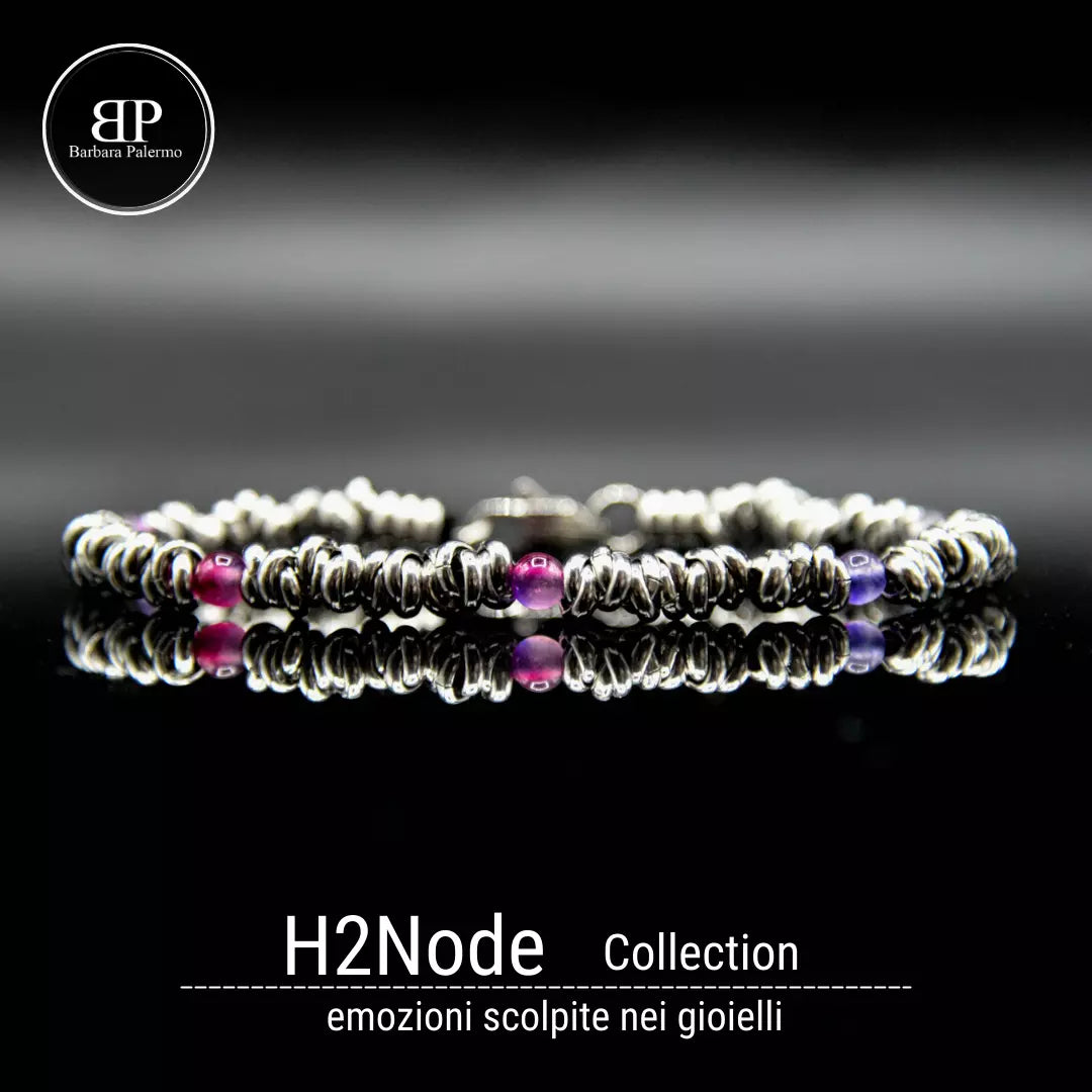Bracciale H2Node con Agata Viola Sfumata